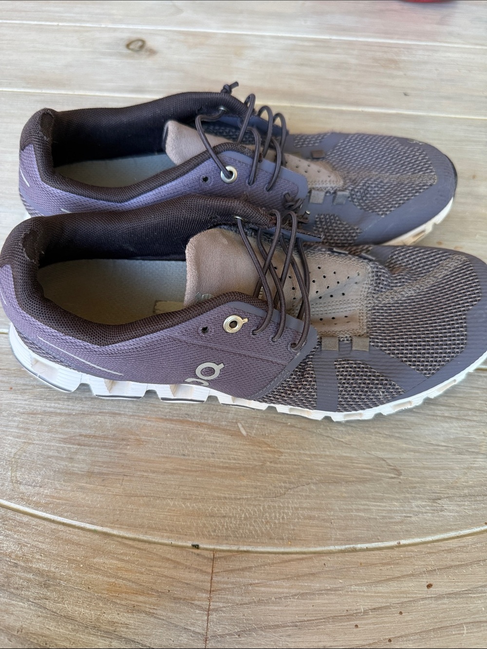 On Running Athletic Sneakers - Purple and White